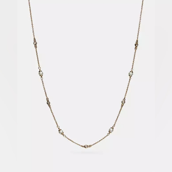 Coach Classic Pearl Long Necklace - Picture 2 of 5